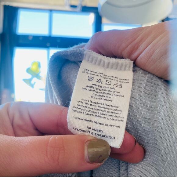 DONNI. ANTHROPOLOGIE Silvery Grey Oversized Long Open Cardi Cardigan Sweater M - Picture 5 of 8